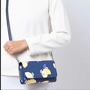 Kate Spade NY Cameron Lemon Zest Saffiano Convertible Small Flap Crossbody Bag